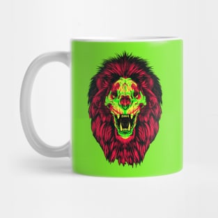 Lion Skull Interactive Magenta&Green Filter T-Shirt #2 By Red&Blue Mug